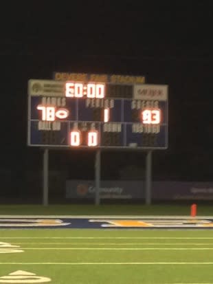 Indianapolis high school football rivals Perry Meridian and Decatur Central combined for 161 points -- Twitter