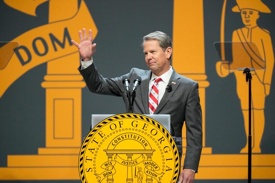 Georgia Gov. Brian Kemp on Jan. 12, 2023, in Atlanta.