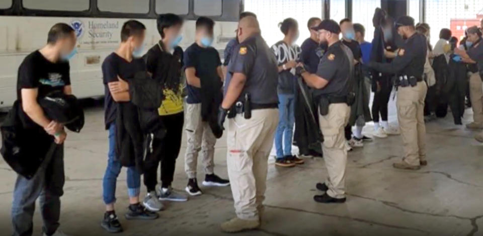 Chinese nationals detained at the U.S-Mexico border.  (U.S. Border Patrol)