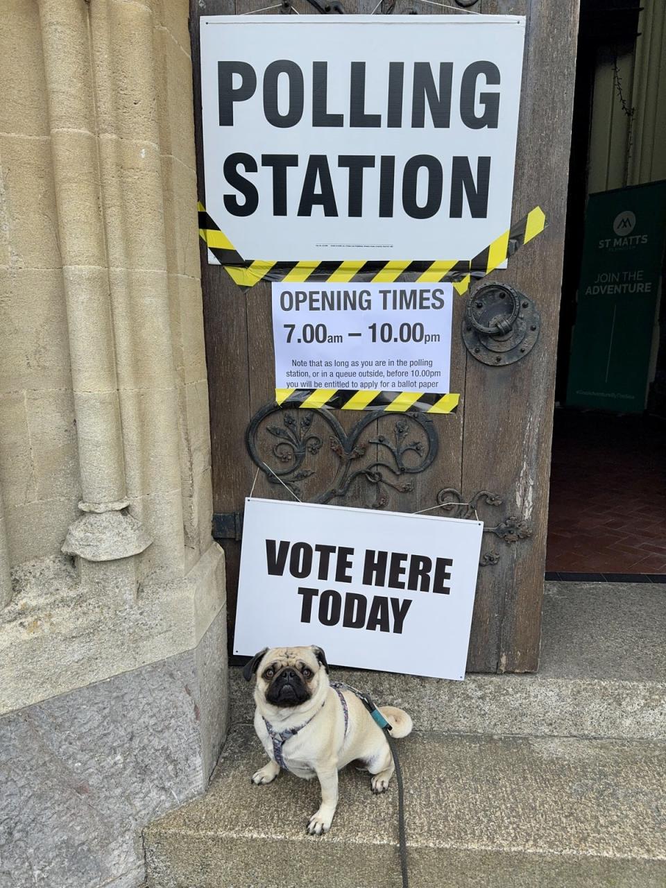 First time voter Arnie at the polling station in Plymouth (Janina Smietanka / user submitted)