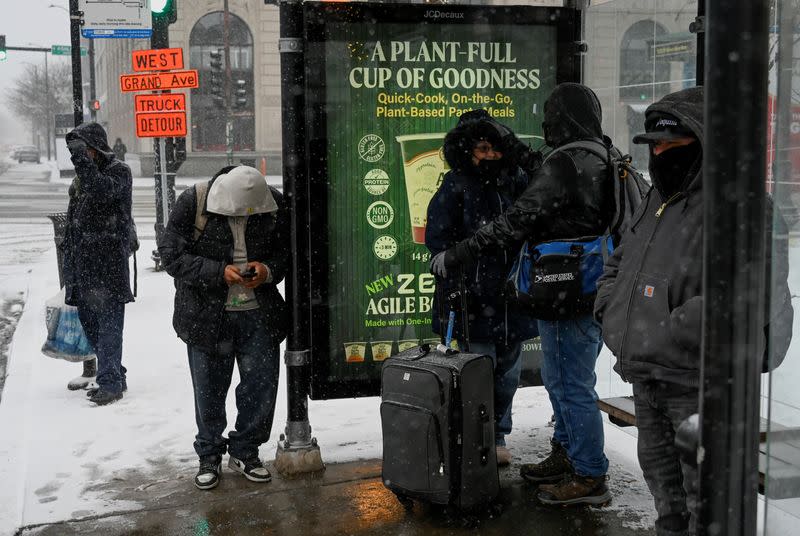 A weather phenomenon known as a bomb cyclone hits the Upper Midwest