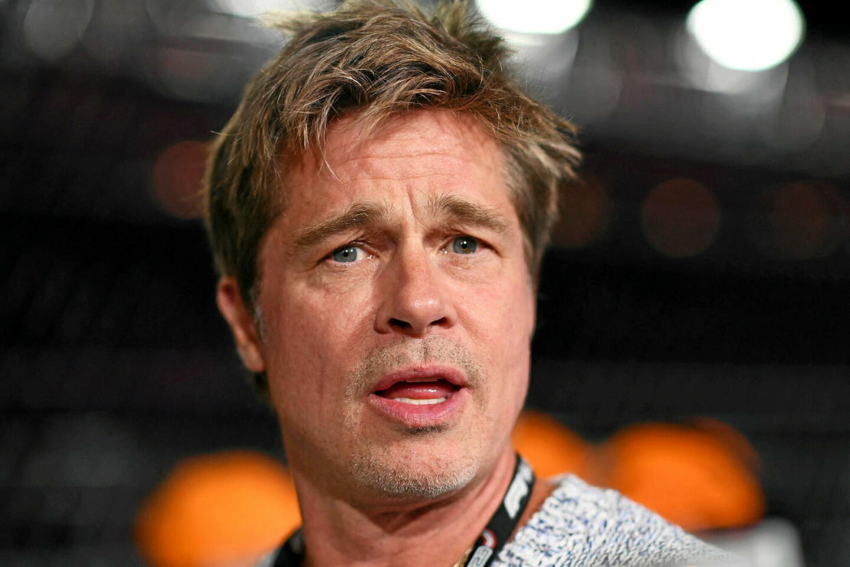 Le comédien américain Brad Pitt à Las Vegas (États-Unis), le 17 novembre 2023.   - Credit:Rudy Carezzevoli/Getty Images via AFP