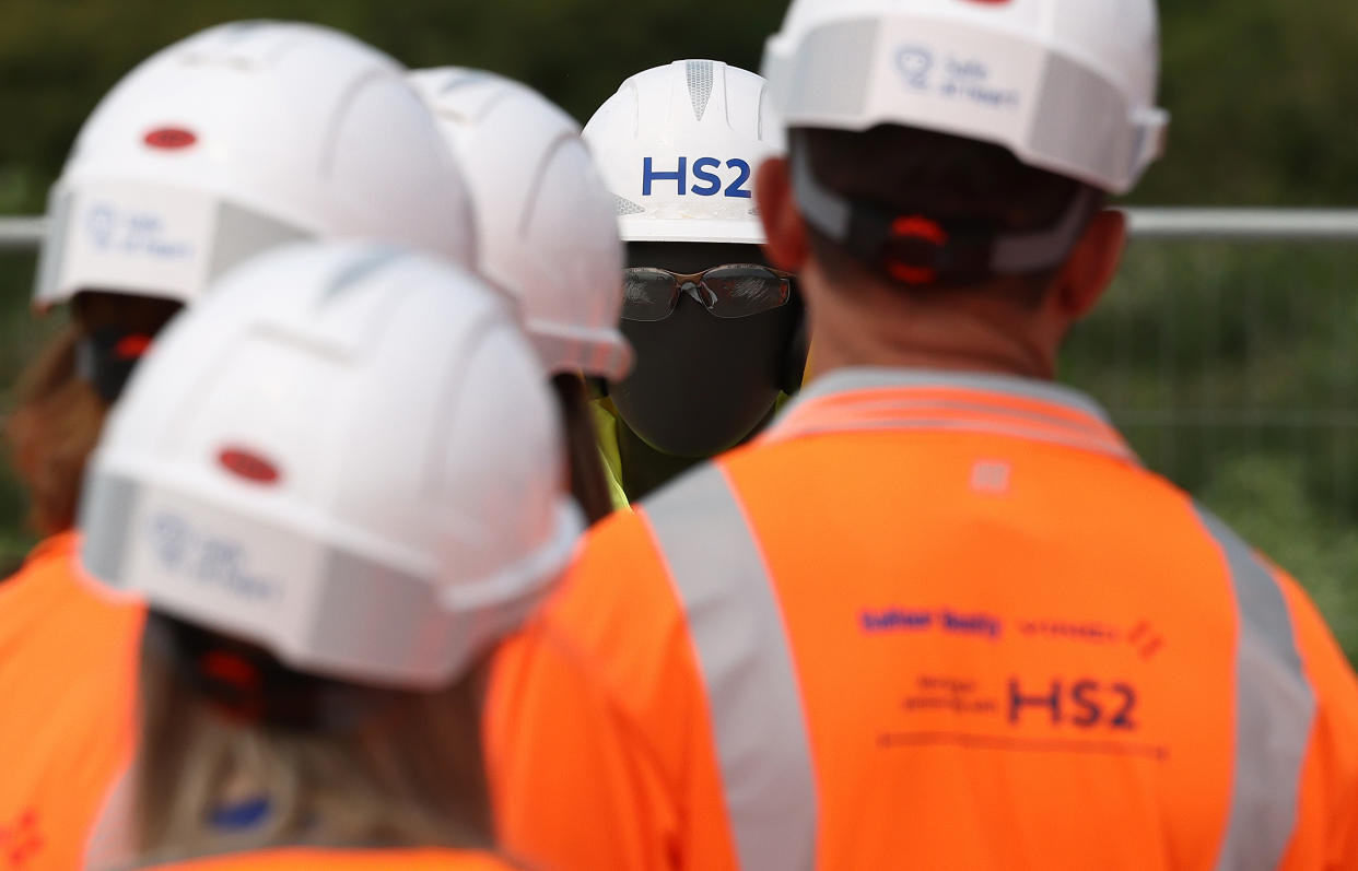 Training exercise in the HS2 Ltd and Balfour Beatty Vinci construction compound