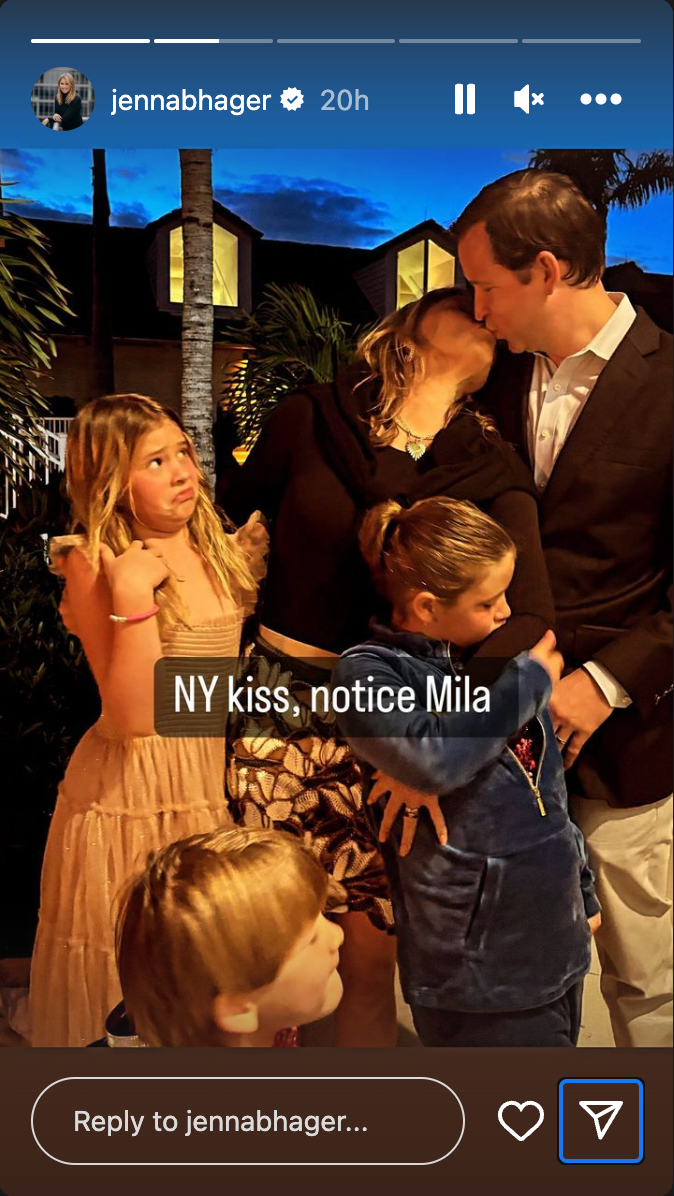 Jenna Bush Hager NY Kiss IG