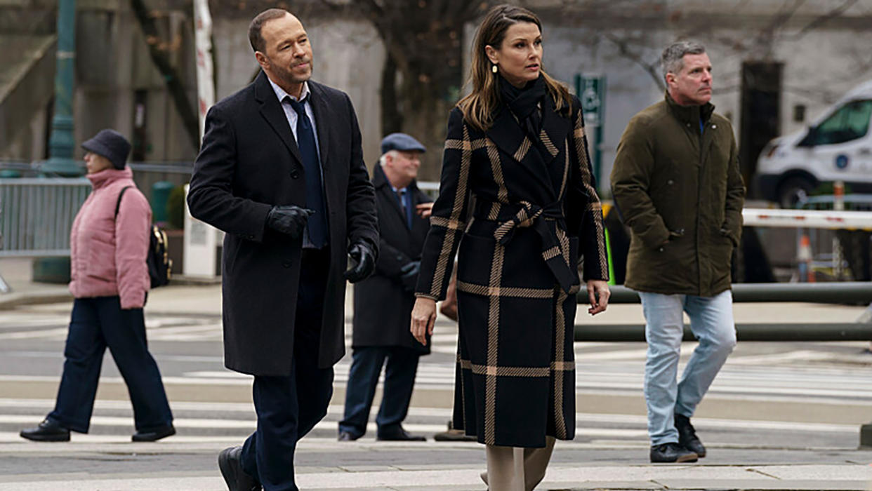  Donnie Wahlberg and Bridget Moynahan as the Reagans in Blue Bloods. 