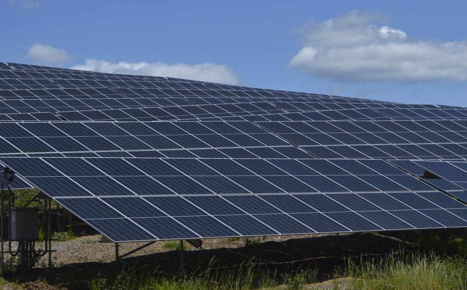 Pittsburgh-based Four Twelve Renewables’ recently opened utility-scale solar facility, BE Pine, in Greene Township.