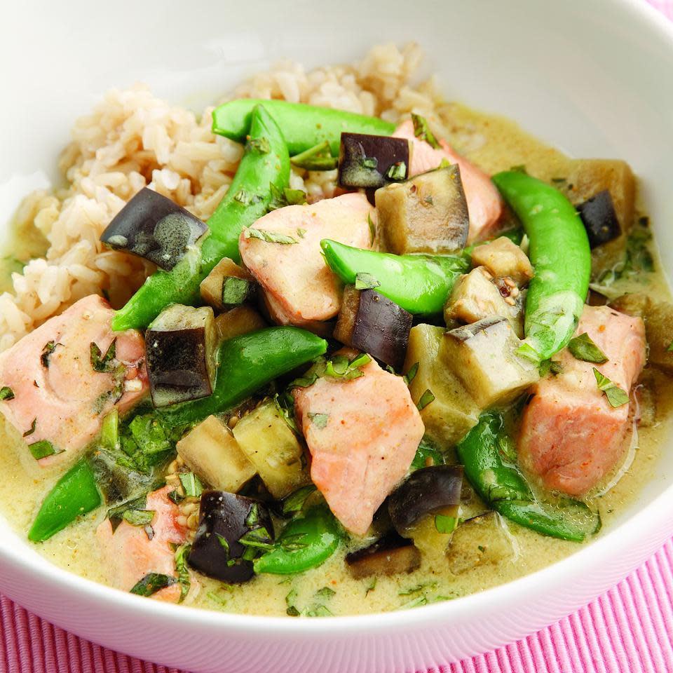 Salmon & Eggplant Curry