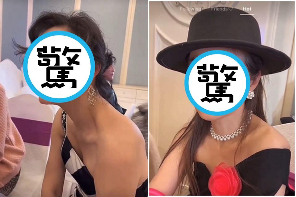 來看上海上流社會！正妹熟女排排坐「驚為天人」，網友高喊：辣眼睛。（翻自X平台）