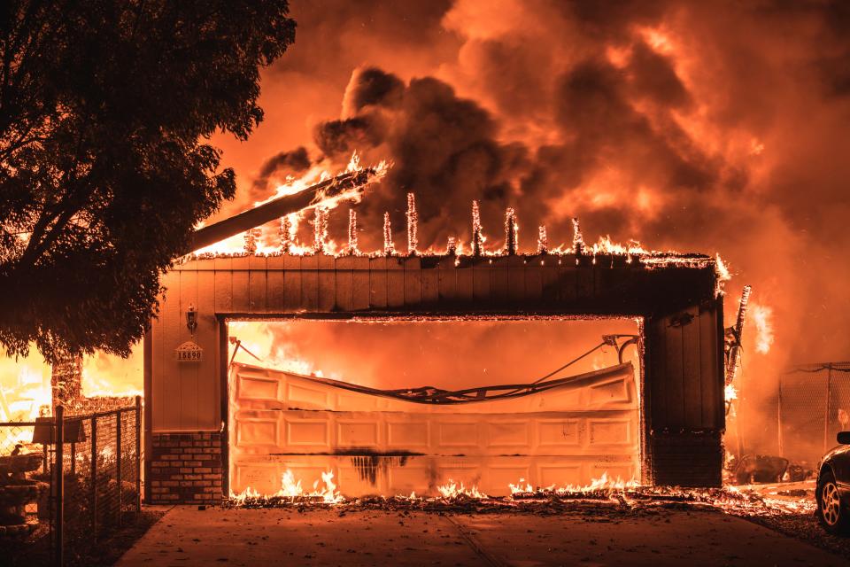 Photograph showing the physical impact of wildfires in California