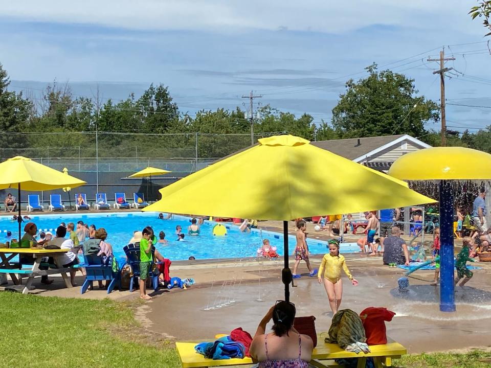 Free public swim, August 2023. The pool had 9000 visits last summer and offered free public swimming multiple times a day and free swim lessons to the children of Annapolis County. Annapolis County has one of the highest rates of child poverty and the Society believes deeply that all children deserve to learn to swim.