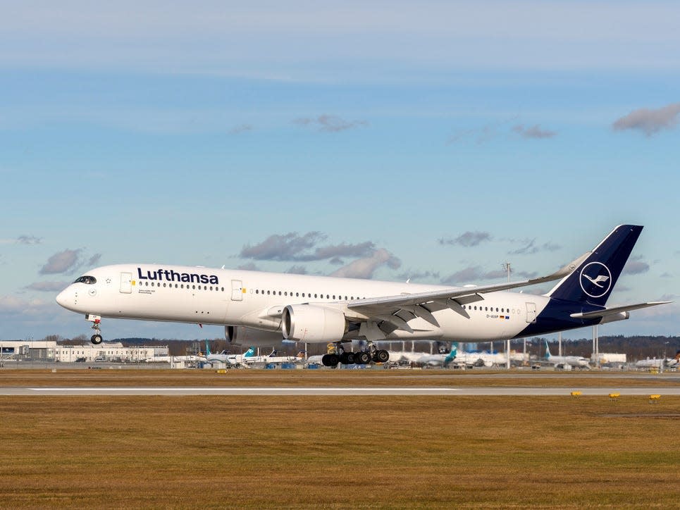 Lufthansa aircraft.