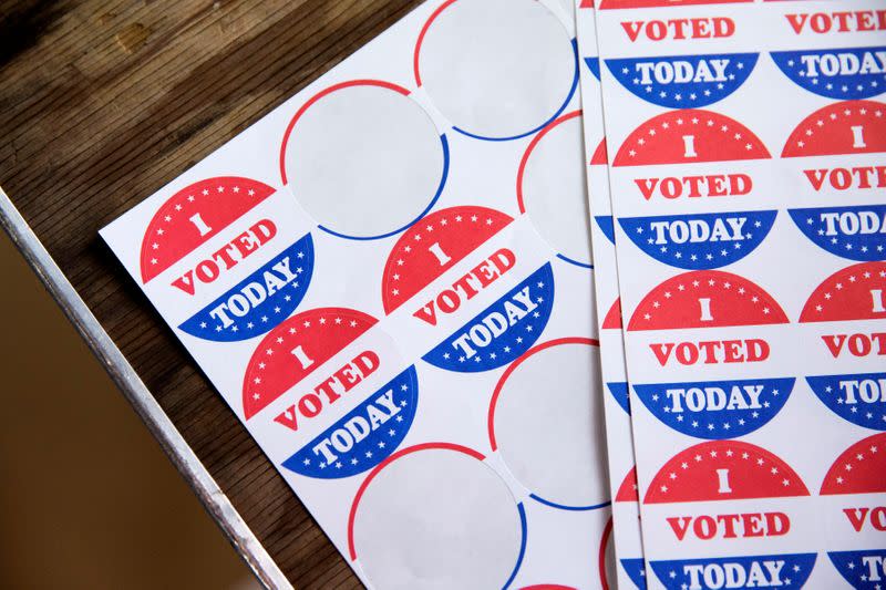 FILE PHOTO: Voters cast their ballot in the Democratic primary in Philadelphia