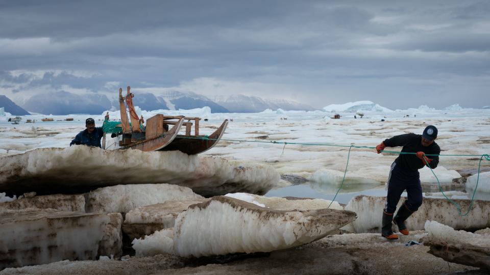 Hunters working north of the Arctic Circle.