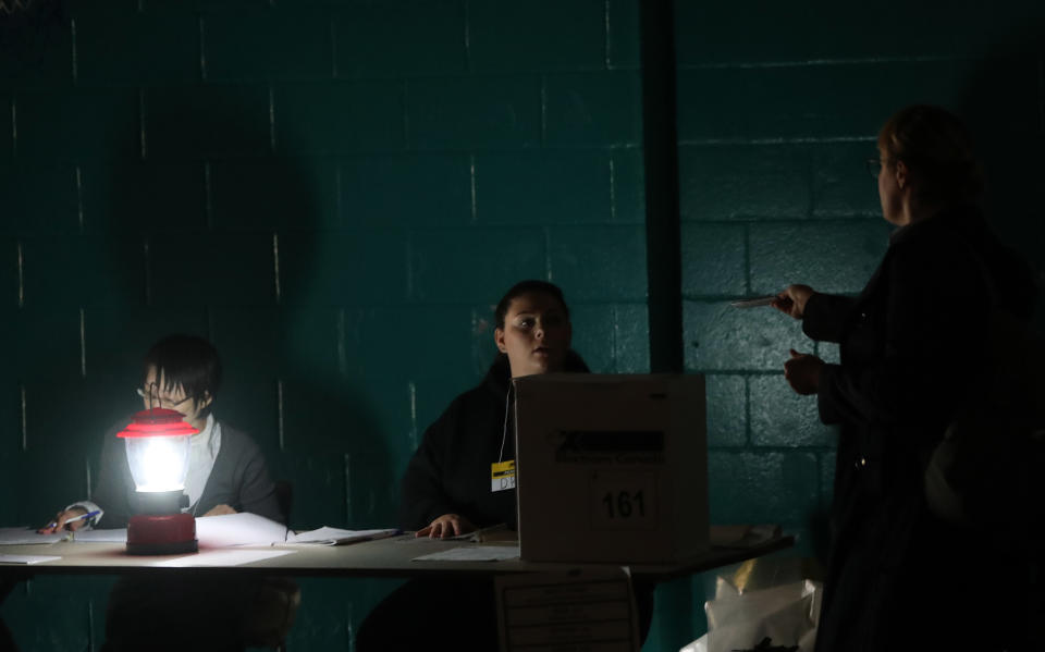 A power outage in Toronto had voters casting their ballots in the Federal Election by lantern light