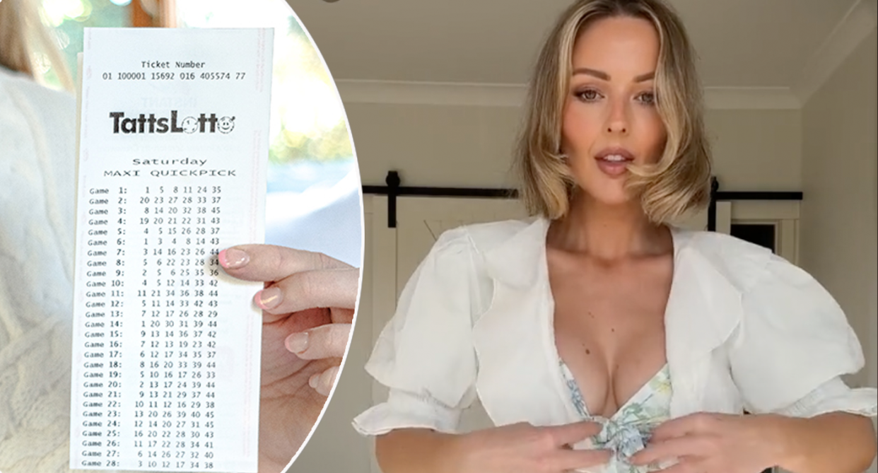 The Aussie mum of two says the money 'fixed' up a 'deflated' body part while much of it simply went to paying down the mortgage. Source: The Lott/TikTok