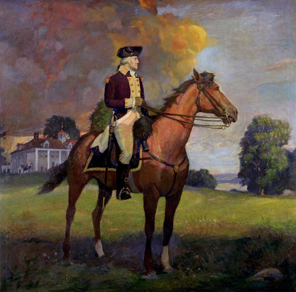 A painting of George Washington circa 1925 on exhibit in 1998 at the Virginia Historical Society in Richmond.