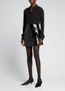 <p><span>Khaite Sam Leather Mini Skirt</span> ($1,880) </p>