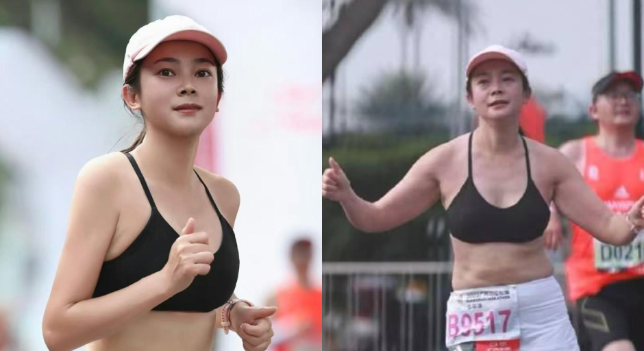 內地馬拉松女跑手P圖被網民踢爆