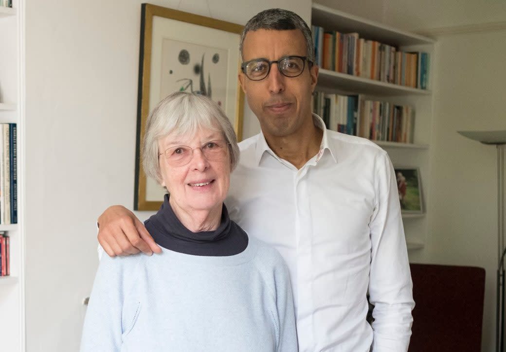 Ahmed pictured with his mother Elaine in 2018