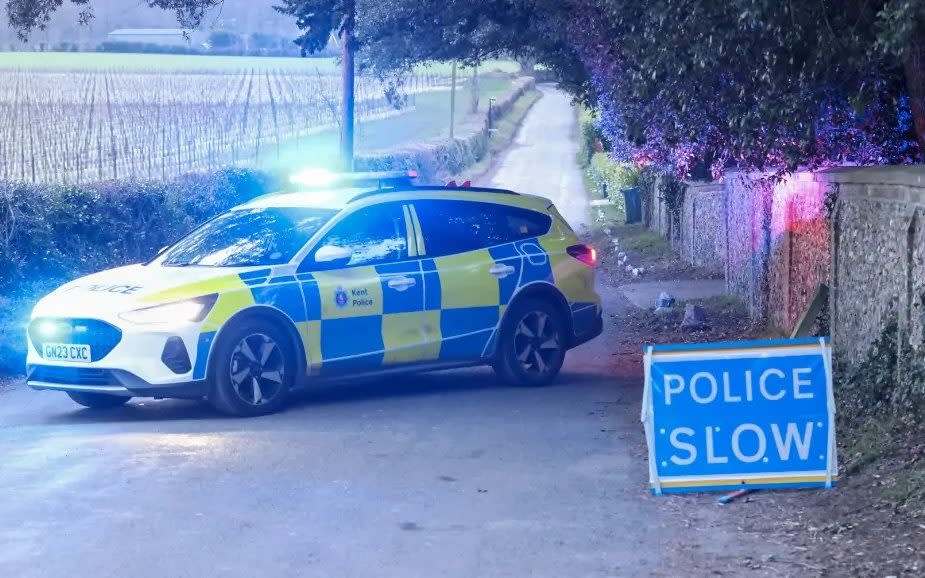 The collision occurred around 2pm on Saturday on Thurnham Lane in Bearsted, Kent