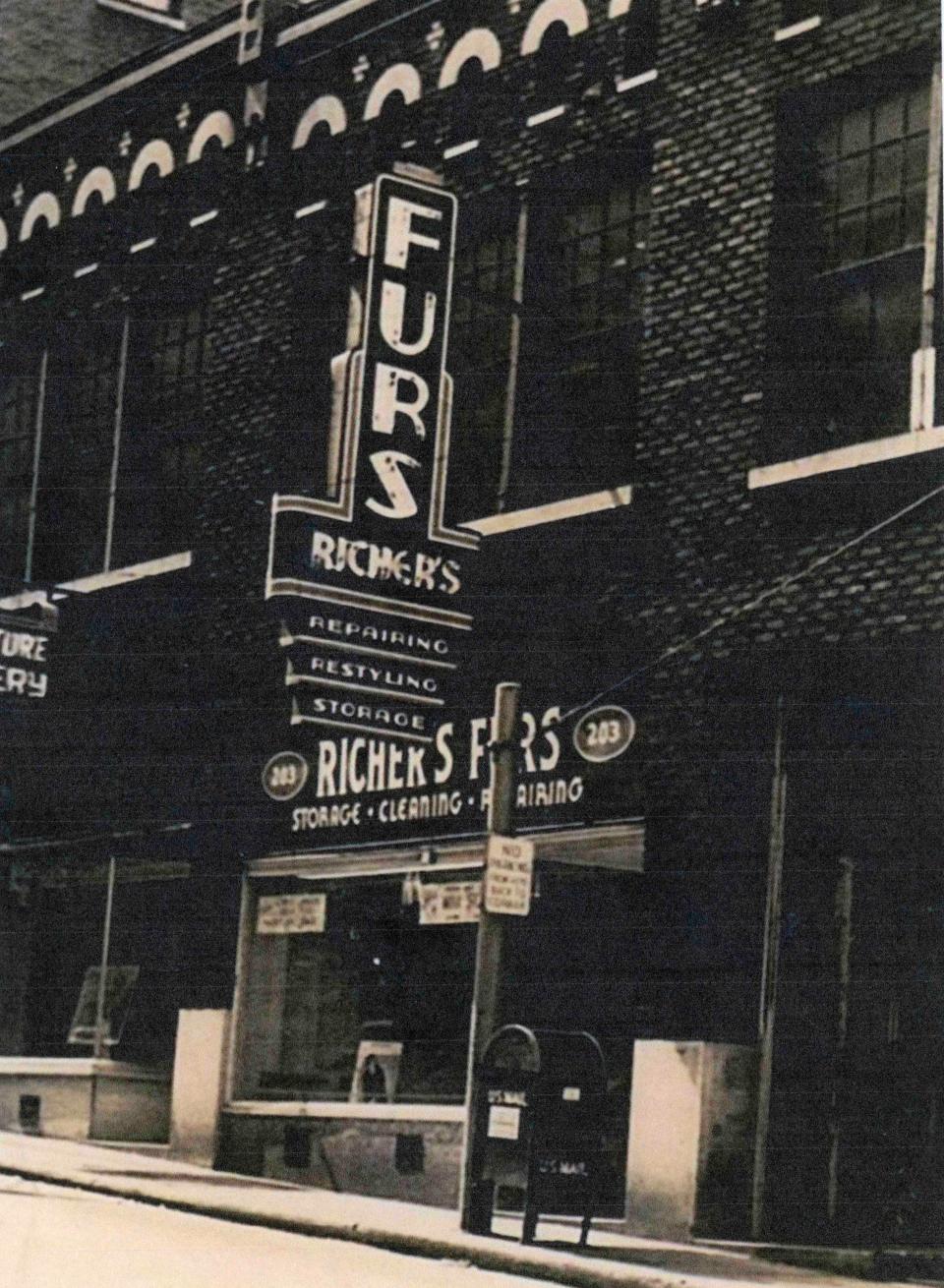 Richer’s Furs on Clinch Avenue in an undated photo.