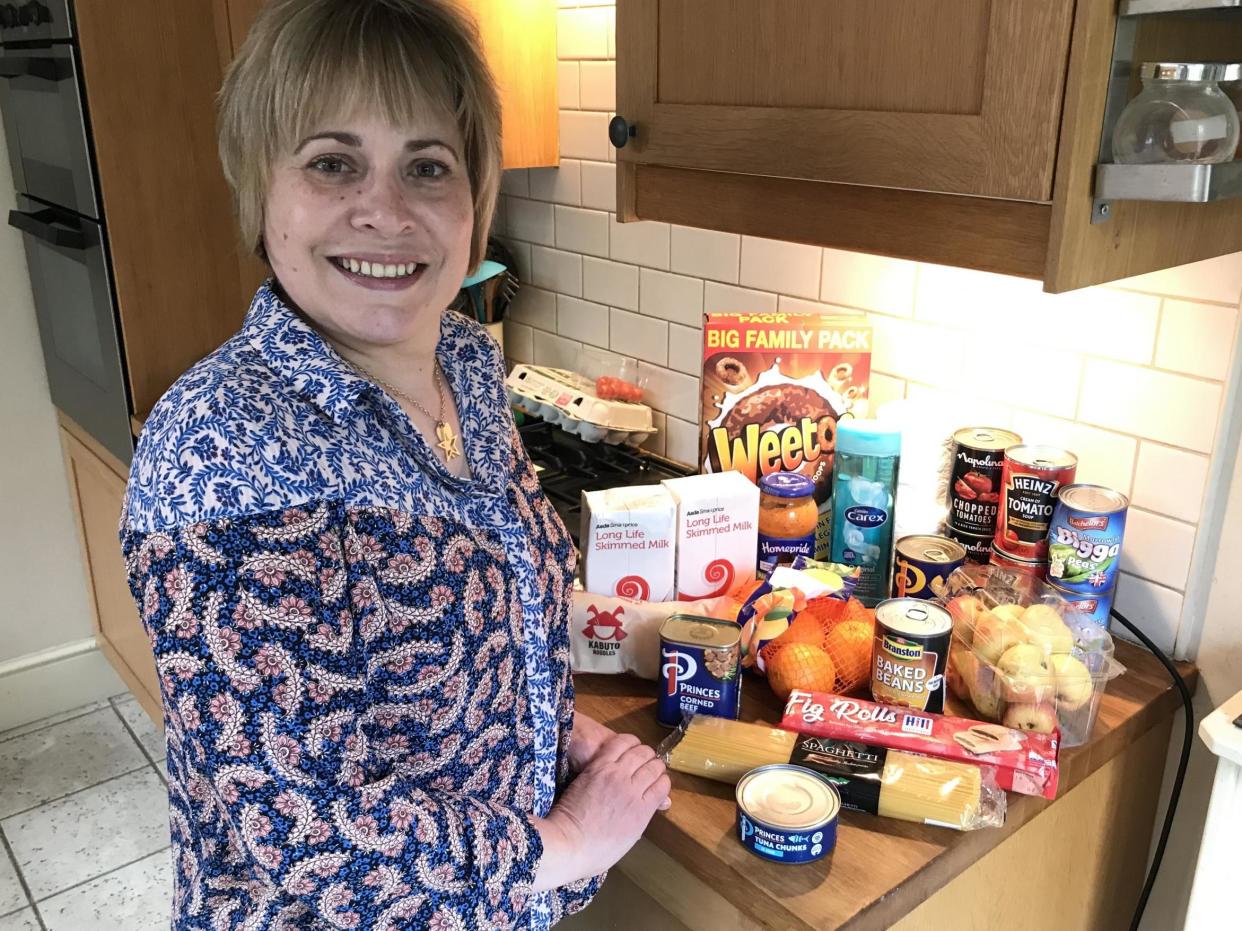 Jo Willacy received her emergency food package this week: Jo Willacy