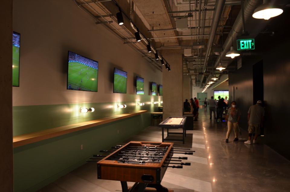 Beer hall at Q2 Stadium, home of Austin FC in Austin, TX