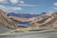 <p>Pangong Lake near Kashmir, India // July 5, 2014</p>