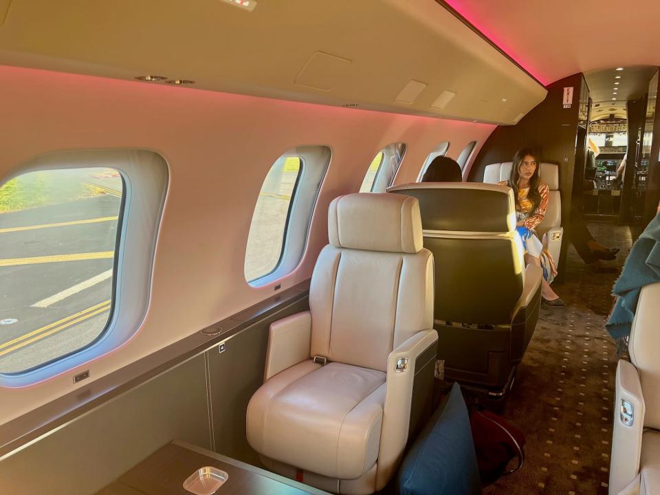 Flying on VistaJet's Bombardier Global 7500.