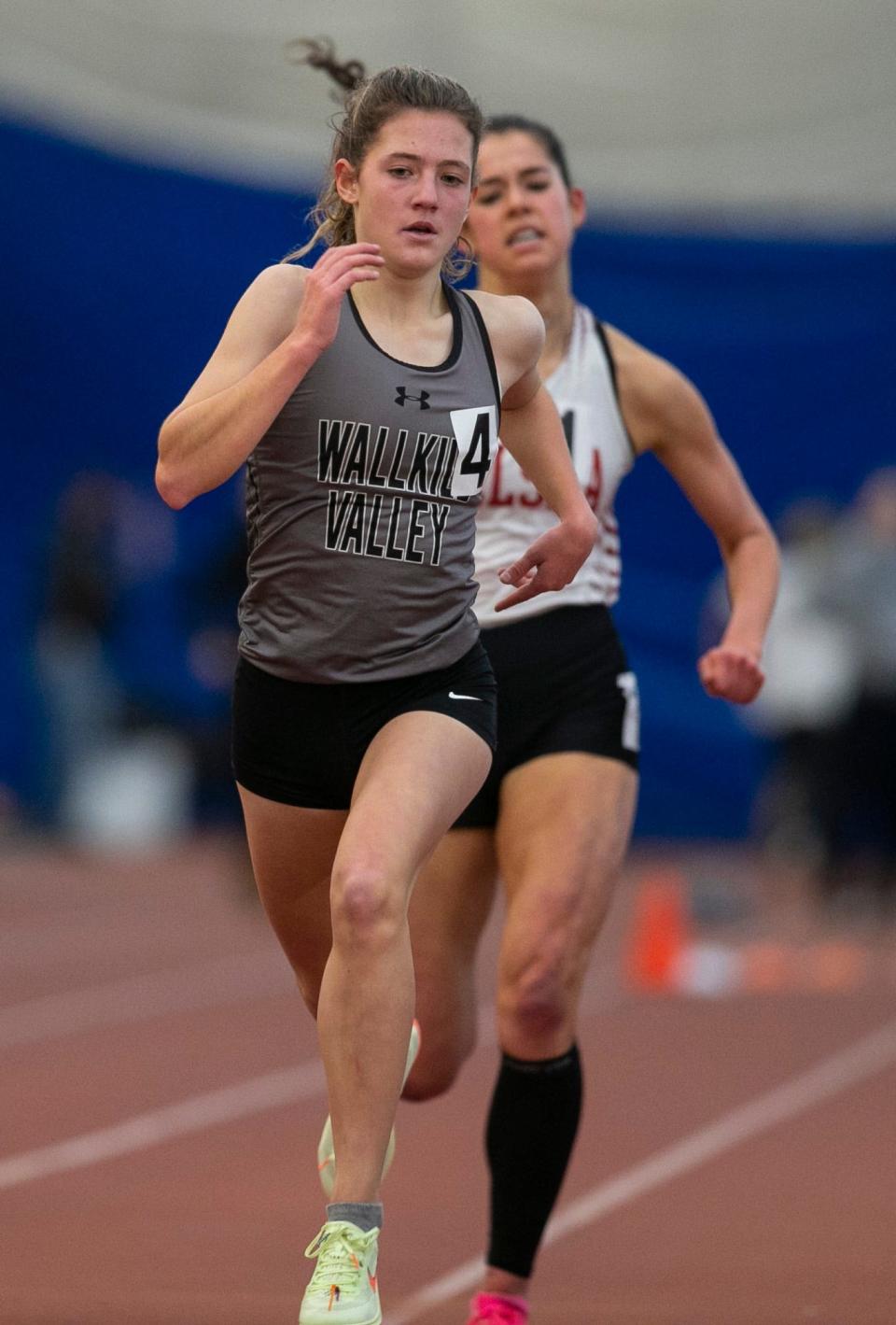 Delana Einreinhofer of Wallkill Valley wins the Group 3 girls 3200 meter race.State Winter Track Championships held at the Bennett Center in Toms River.   Toms River, NJSaturday, February 18, 2023