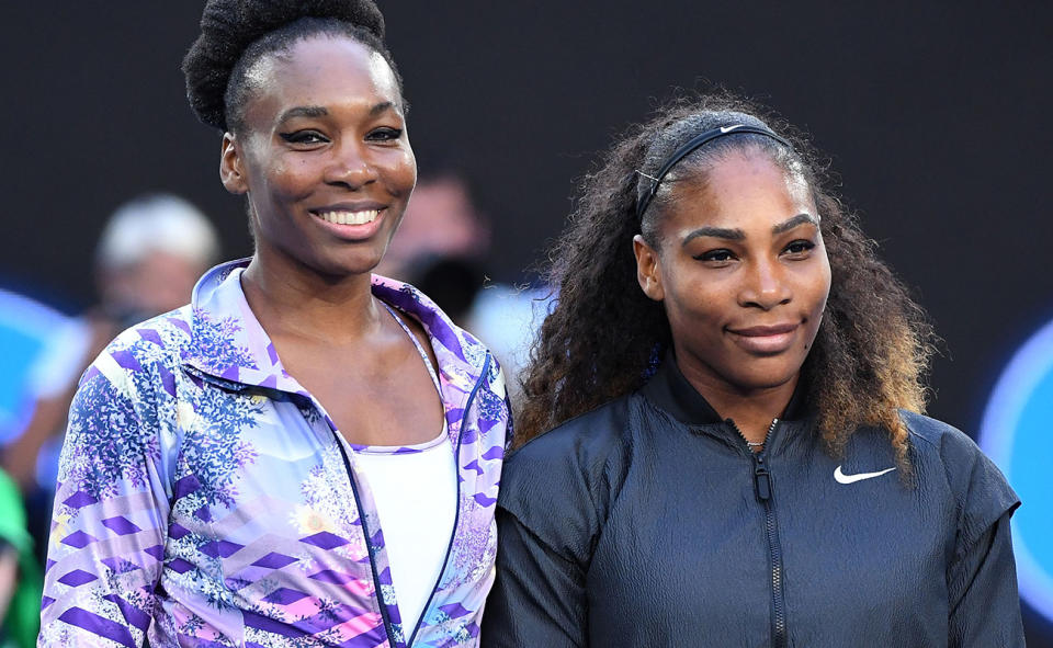 Venus and Serena Williams, pictured here at the Australian Open in 2017.