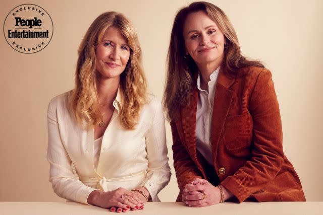 <p>Corey Nickols/Getty</p> Laura Dern and Jayme Lemons of 'Palm Royale'