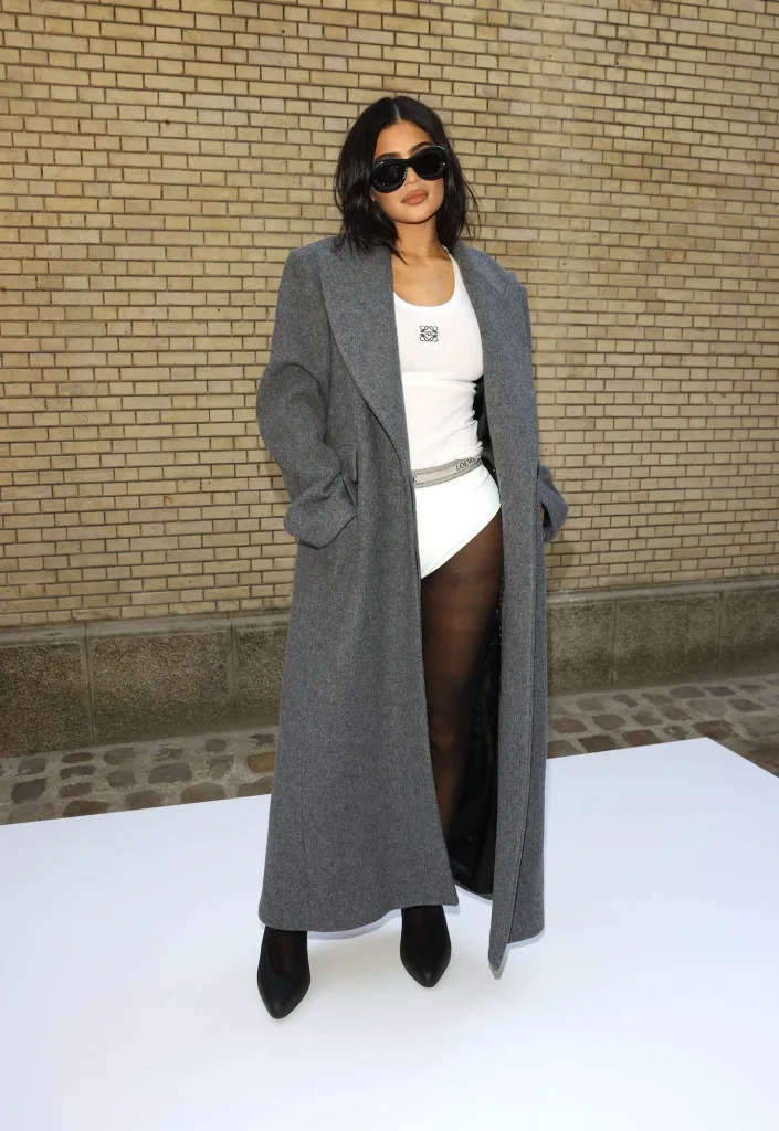 Kylie Jenner at a Loewe show in Paris, France, on September 30, 2022.