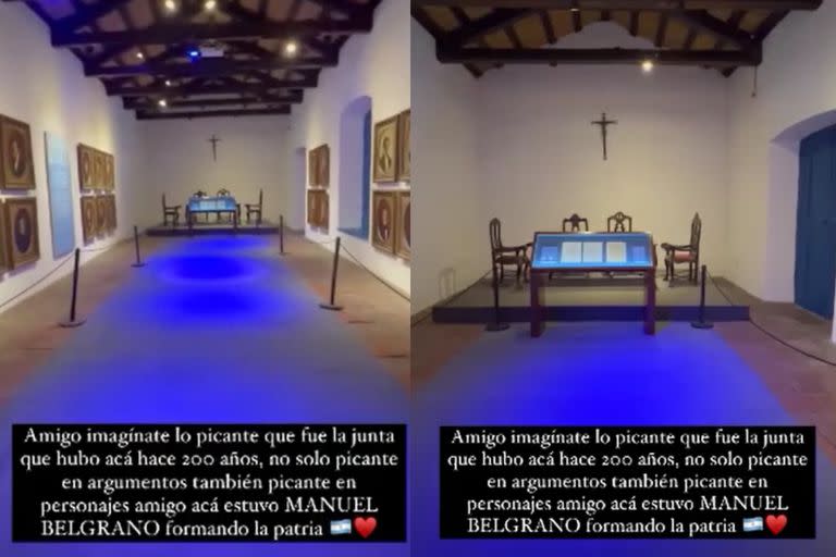 Santi Maratea se emocionó al conocer el centro histórico (Captura video)