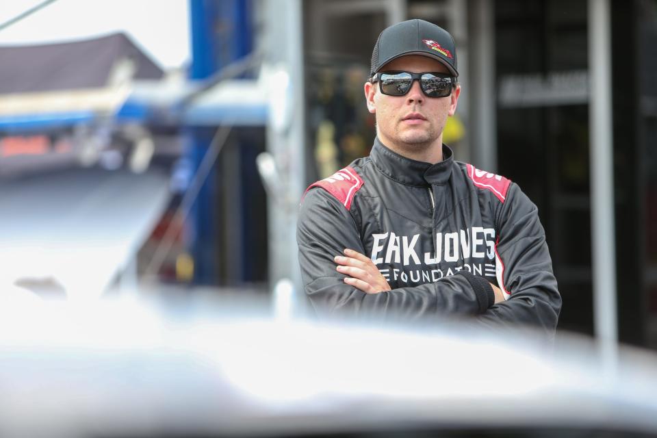 Erik Jones during the ASA STARS National Tour ECMD 150 at North Wilkesboro Speedway on May 16, 2023. (Adam Fenwick/NASCAR)