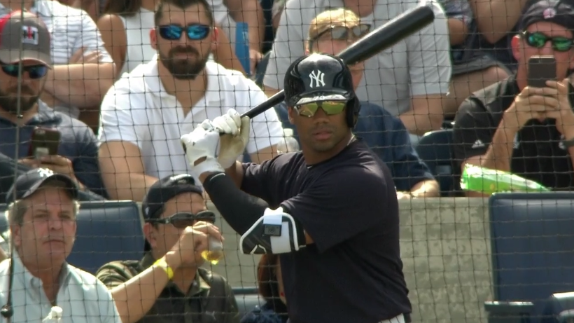 Russell Wilson strikes out in New York Yankees spring training debut 