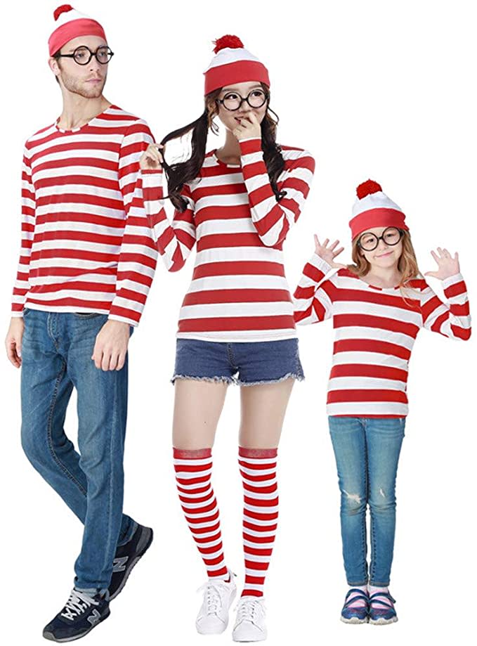 Where's Wally Parent-Child Costume. Image via Amazon.