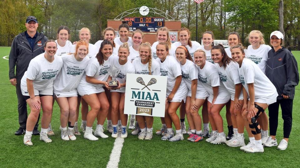 The Hope College women's lacrosse team claimed the MIAA Tournament title on Saturday.