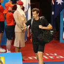 Murray enters Rod Laver Arena.