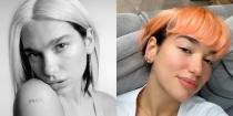 <p>Dua Lipa has officially joined Team Quarantine Makeover. Apparently, the singer got bored with her super edgy half-blonde-half-black hairdo and decided to update it with a box of neon tangerine dye. She unveiled the brand new look (that I'm obsessed with, tbh) in an obscenely cute video with boyfriend Anwar Hadid.</p>