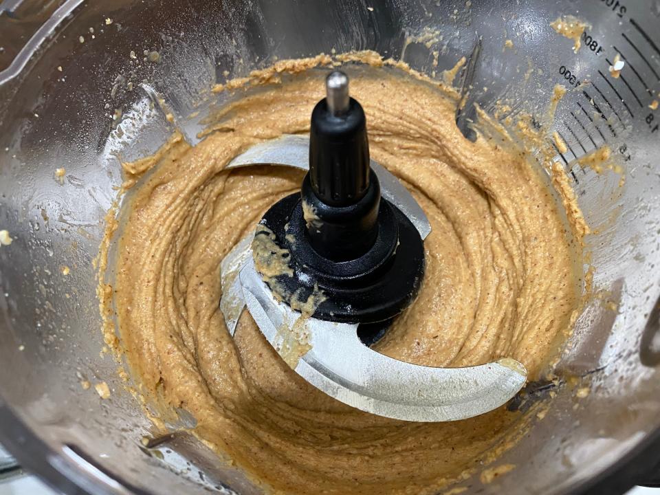 cookie dough in a food processor