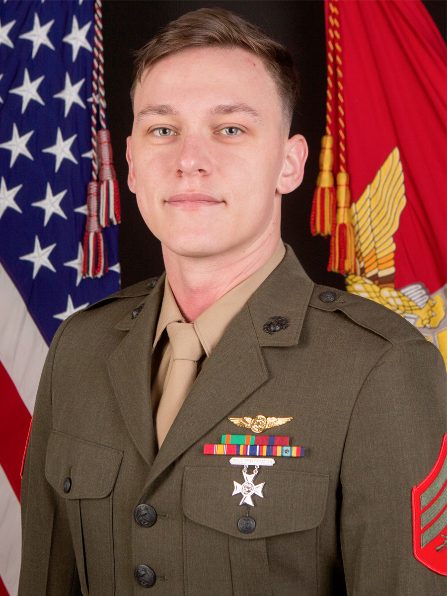 Sgt. Alec Langen, 23, of Chandler, Arizona, a CH-53E helicopter crew chief. Alec Langen enlisted in the Marine Corps on Sept. 14, 2017, and was promoted to the rank of Sergeant on Oct. 1, 2022. His decorations include the Navy and Marine Corps Achievement Medal, Good Conduct Medal, Global War on Terrorism Service Medal, National Defense Service Medal, and two Sea Service Deployment Ribbons.