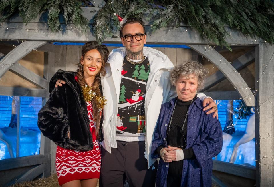 michelle keegan, joe gilgun imelda staunton, a very brassic christmas