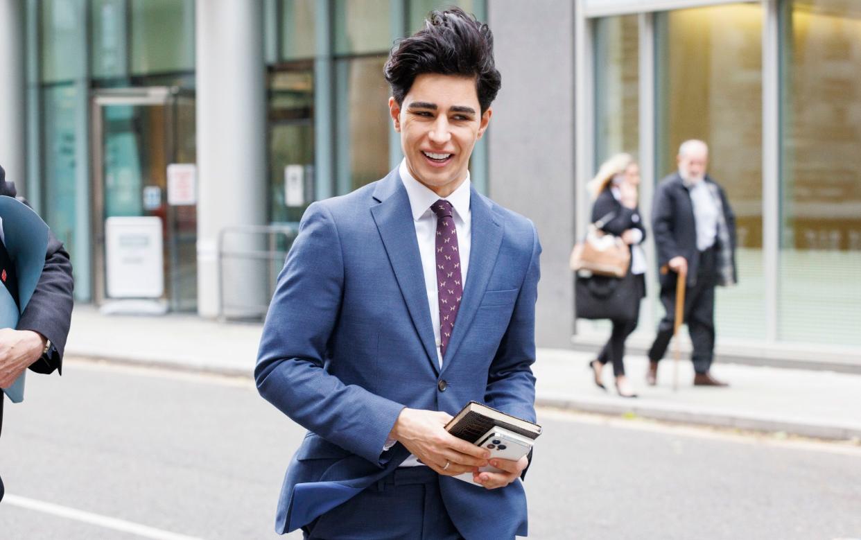 Omid Scobie leaves the High Court in London in May