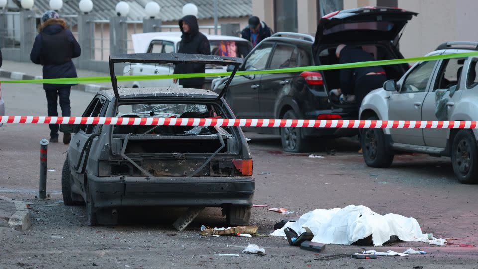 Ukrainian shelling on December 30, 2023 caused multiple casualties in the city of Belgorod, authorities said. Kyiv's strike followed a major Russian air attack on Ukraine. - Emil Leegunov/Anadolu/Getty Images