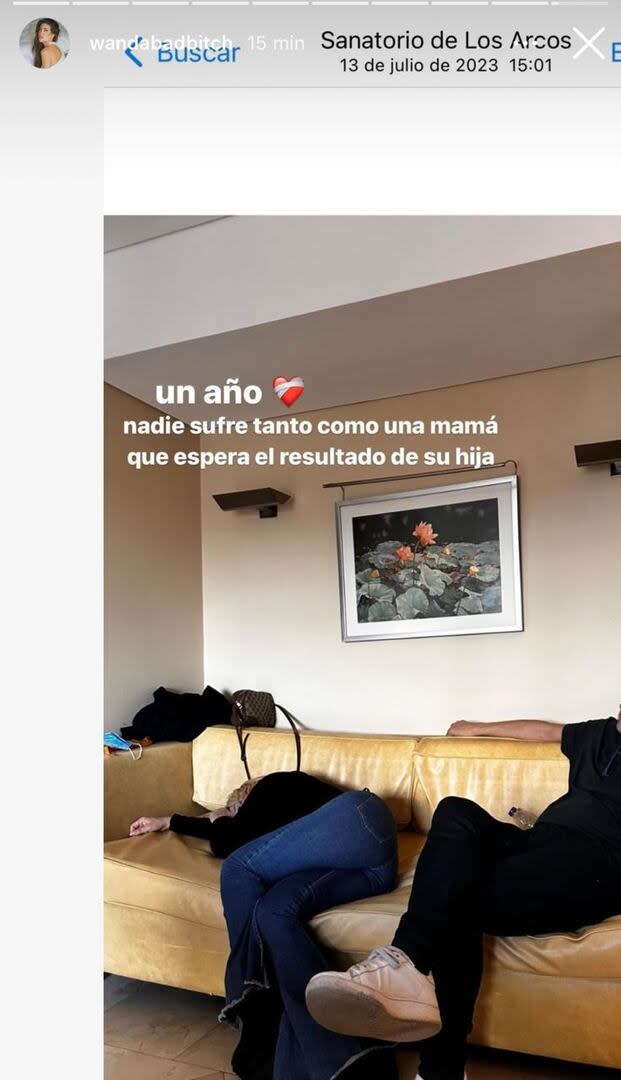 Wanda compartió imágenes de su internación (Foto: Instagram @wandabadbitch)