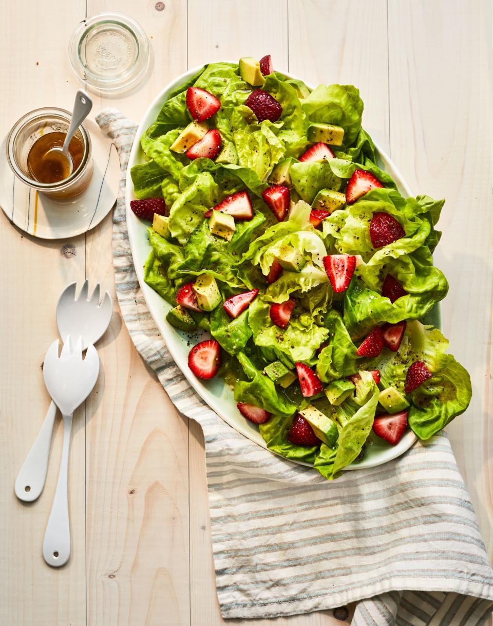 Strawberry-Avocado Salad with Sesame-Ginger Dressing