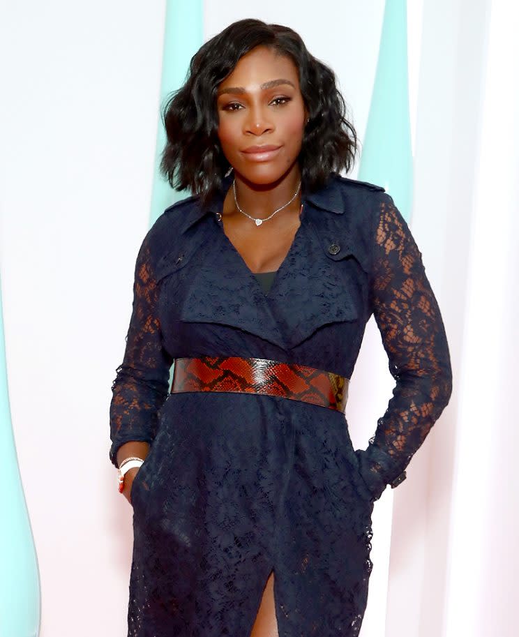 Serena Williams is expecting her first child. (Photo: Astrid Stawiarz/Getty Images for Burberry)