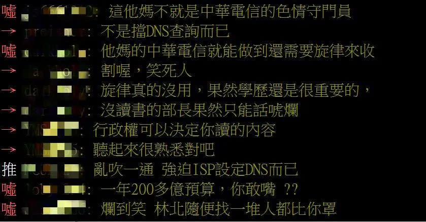 PTT網友認為唐鳳的防詐新招其實就是中華電信的情色守門員。（圖／翻攝自PTT）