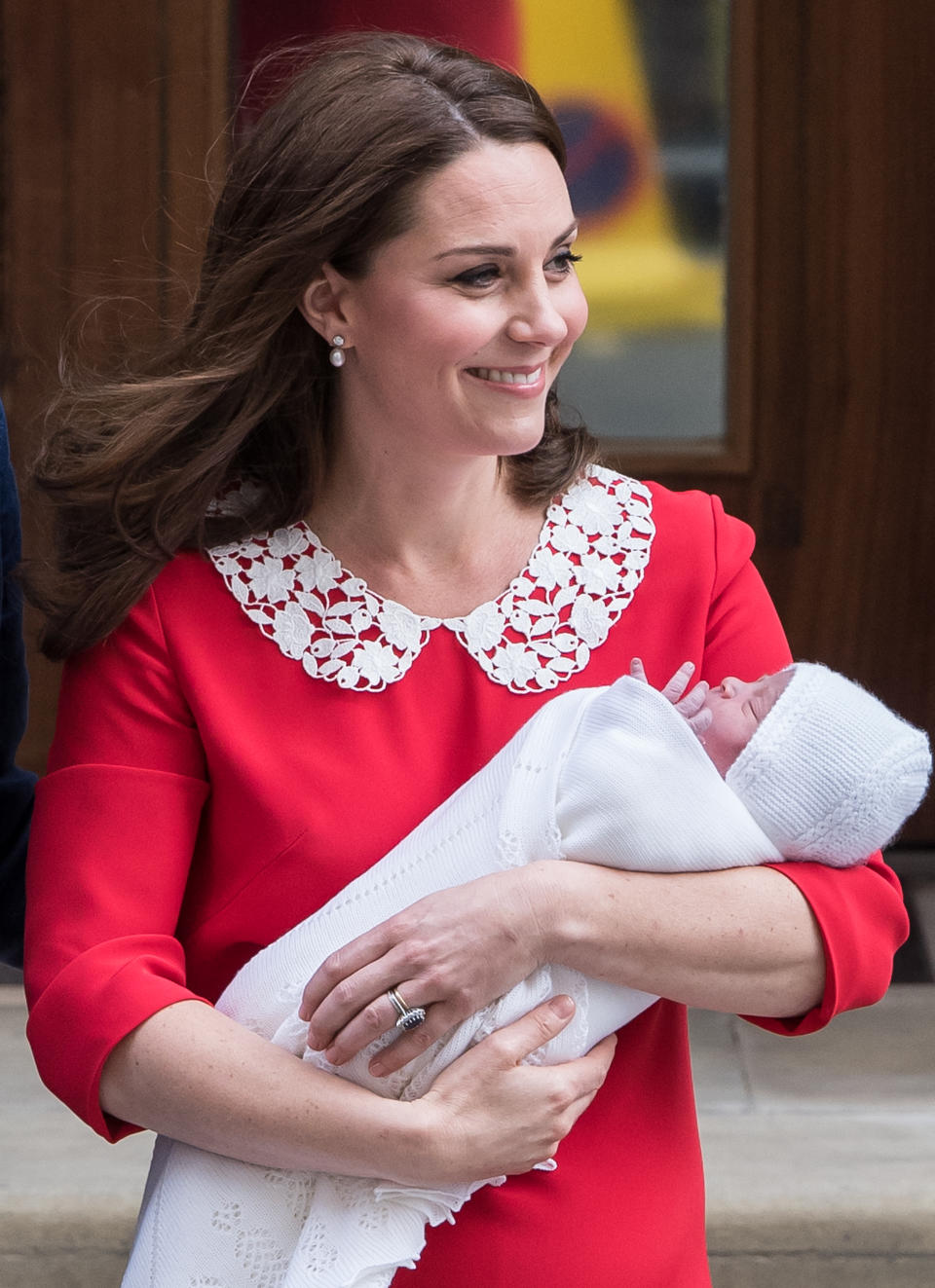 Prince Louis made his public debut just hours after his birth on April 23. (Photo: Samir Hussein/WireImage)